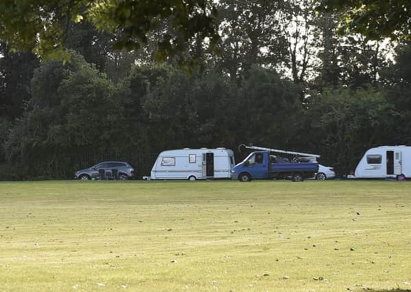 Travellers at Werrington Fields before they moved on.