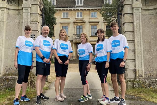 Elaine Nash, Paul Nash, Anne Piccaver, Kellie Herson, Lucy Oakley and Sam Oakley are running 26.2 miles around Peterborough in honour of loved ones, raising vital funds for Sue Ryder Thorpe Hall Hospice.