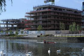 Developments being built on the Fletton Quays site
