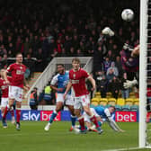 Sammie Szmodics of Peterborough United scores his sides second goal of the game against Bristol City. Photo: Joe Dent/theposh.com.