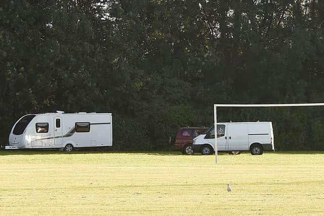 Travellers at Werrington Fields before they moved on.