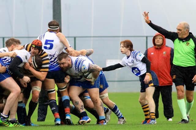 Action from Peterborough Lions at Oadby Wyggstonians. Photo: Mick Sutterby.