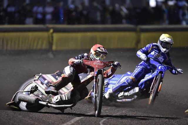 Michael Palm Toft in action against Kings Lynn. Photo: David Lowndes.