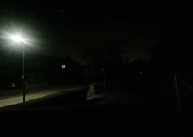 Street lights went out in parts of Stanground. Photo: Ivan Brown.
