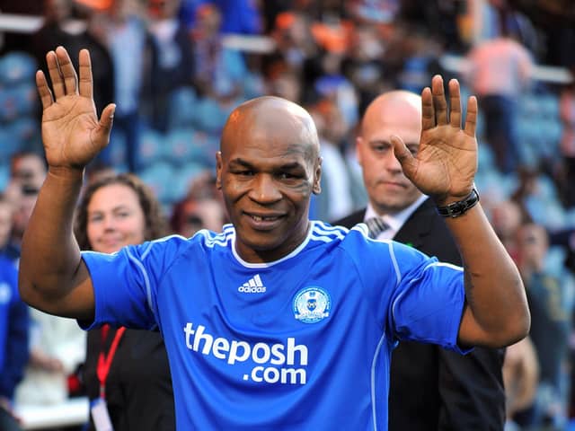 Mike Tyson at a Posh match in 2010.