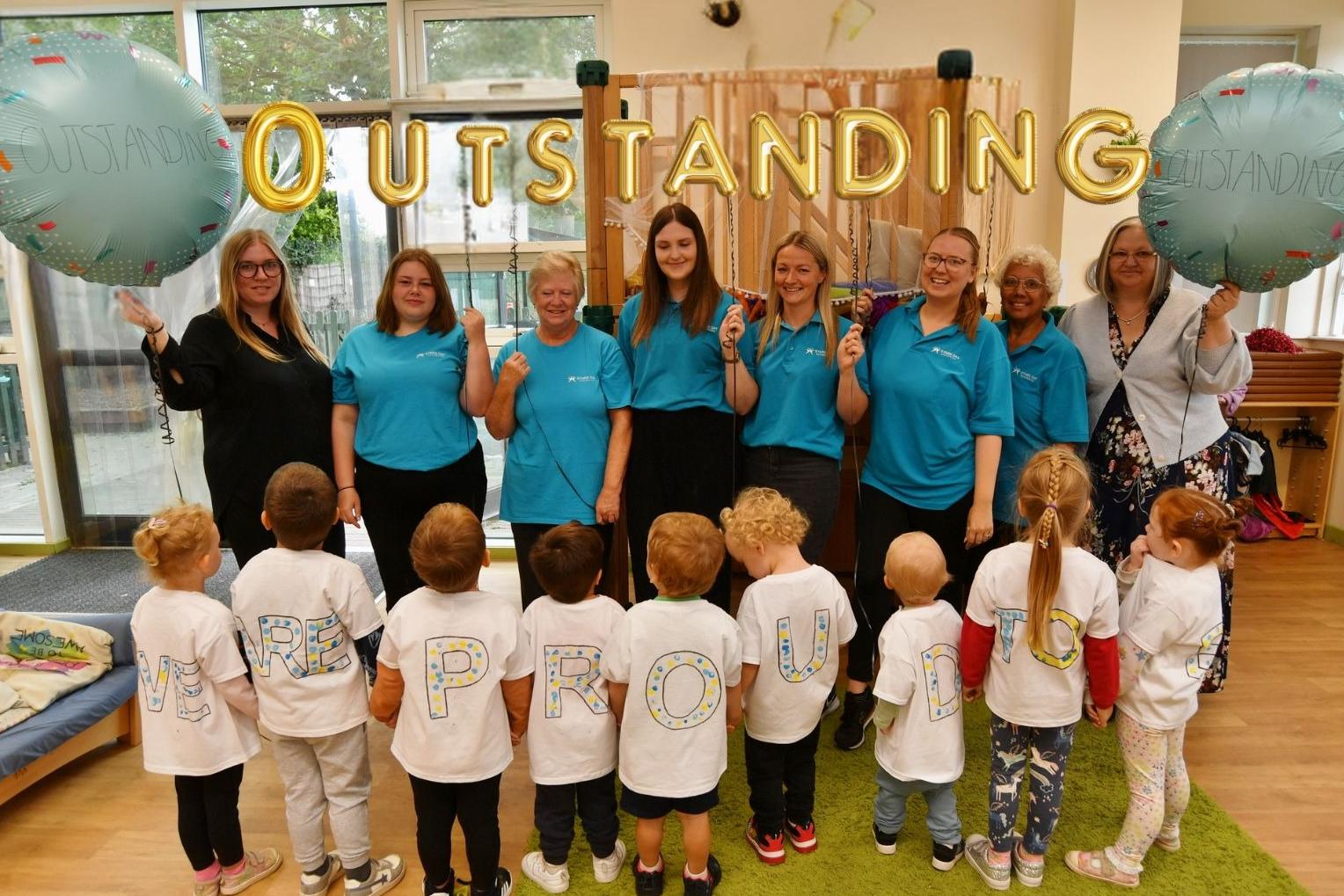 Celebrations at Peterborough nursery after receiving Outstanding Ofsted ...