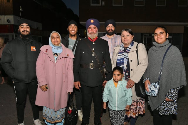 Deputy Lieutenant of Cambridgeshire Jaspal Singh with members of the Sikh community.