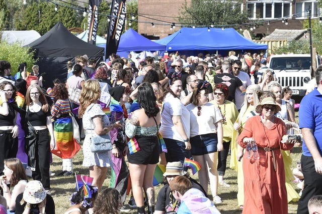 The Green Back Yard hosted the pride event.
