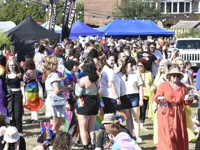 The Green Back Yard hosted the pride event.