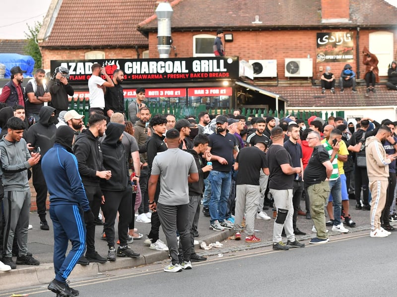 Large crowds were seen in the city.