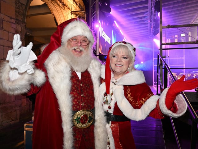 The Santas prepare for the big moment