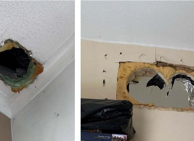 Inside the property on Church Walk.