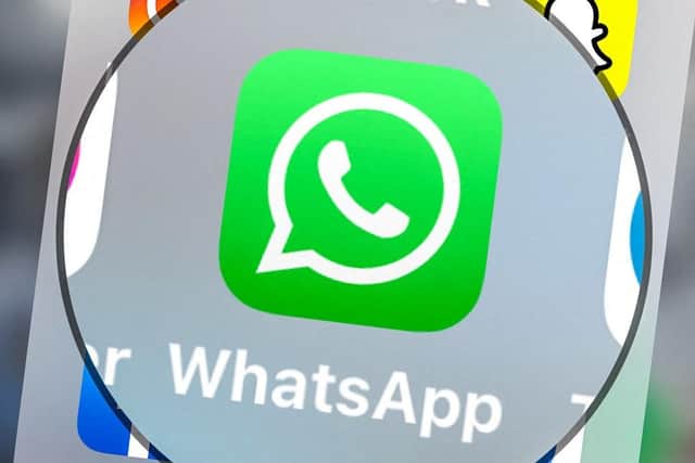 The logo of the mobile messaging software Whatsapp