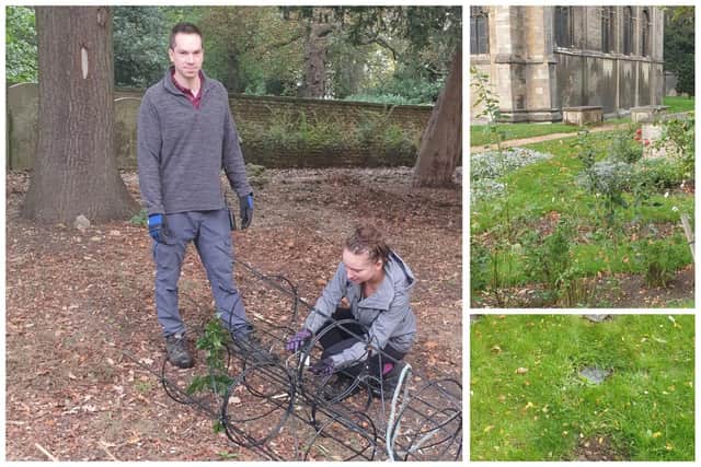 Gardeners at the Cathedral have been working to repair the 'senseless' vandalism. Photo: Peterborough Cathedral