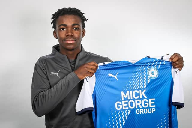 Kwame Poku on the day he signed for Posh. Photo Joe Dent/theposh.com