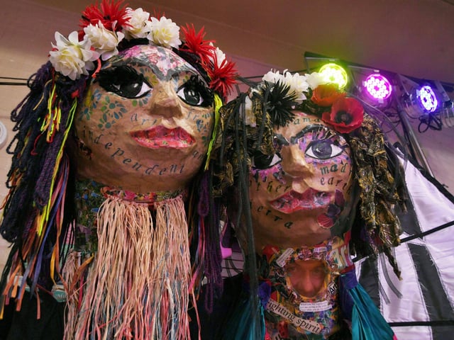 Decorative masks.