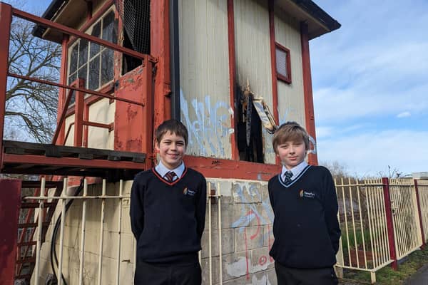 Harry (left) and Oliver (right) have raised hundreds of pounds for Nene Valley Railway
