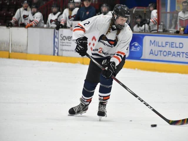 Phantoms player-of-the-match Emily Lock in action.