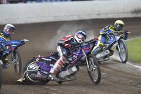 Ulrich Ostergaard leads the way for Panthers agaonst Sheffield Tigers. Photo: David Lowndes.