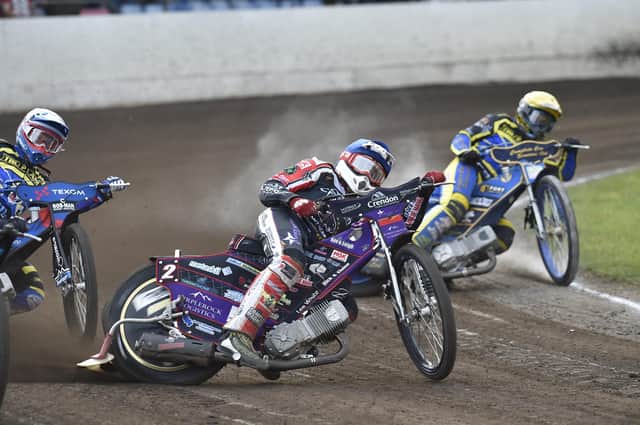 Ulrich Ostergaard leads the way for Panthers agaonst Sheffield Tigers. Photo: David Lowndes.