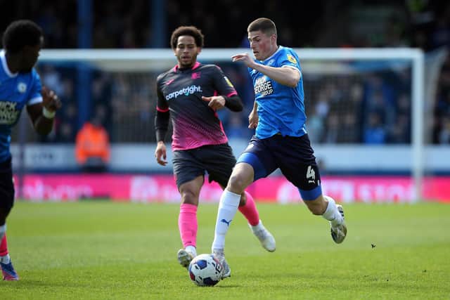 Ronnie Edwards of Peterborough United in action against Exeter City. Photo: Joe Dent/theposh.com.
