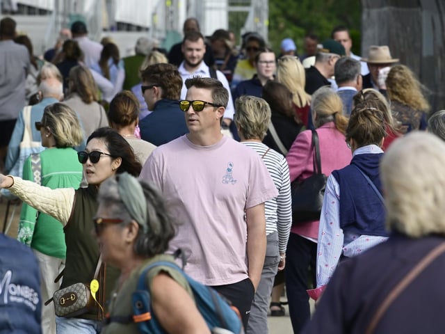 Crowds attending the event