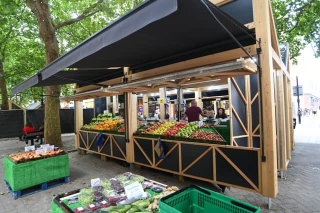 The outdoor market in Bridge Street, Peterborough, doesn't impress cllr Christian Hogg
