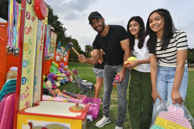 Central Park Fun Day - Zain Dar with Alisha and Cyra Mahmood enjoying the mini fun fair