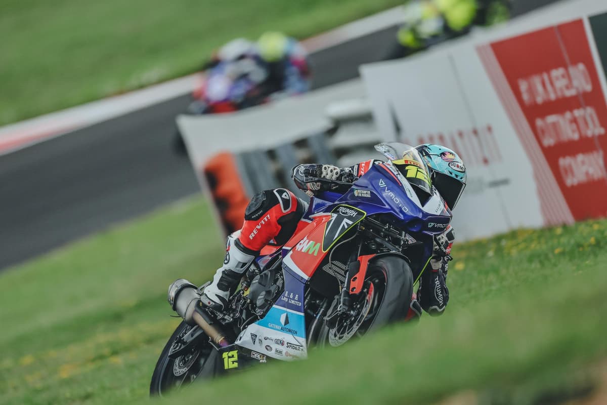Local Motorcycle Racing Doc Head Tough season for local motorbike racing star continued at Brand's Hatch