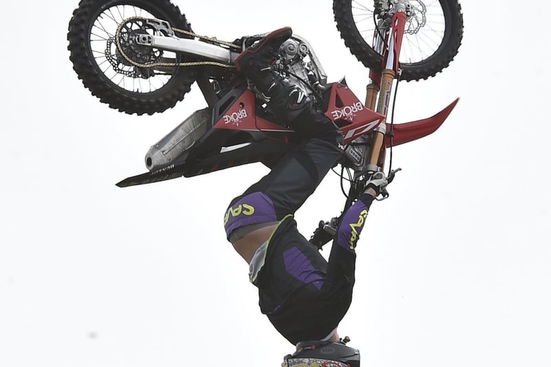 The final Truckfest took place at the East of England Arena.  Broke FMX motorcycle stunt riders were one of the highlights