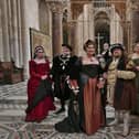 Katharine of Aragon and Henry VIII re-enactors at Peterborough Cathedral (image: David Lowndes)