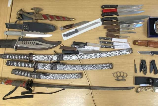 Some of the weapons handed in during the amnesty