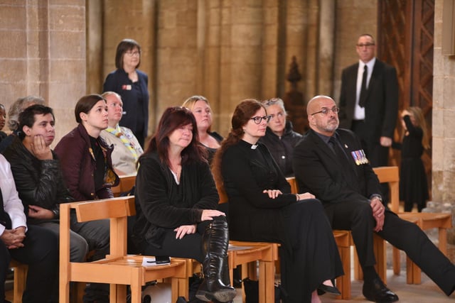Some of the residents who attended the service at Peterborough Cathedral