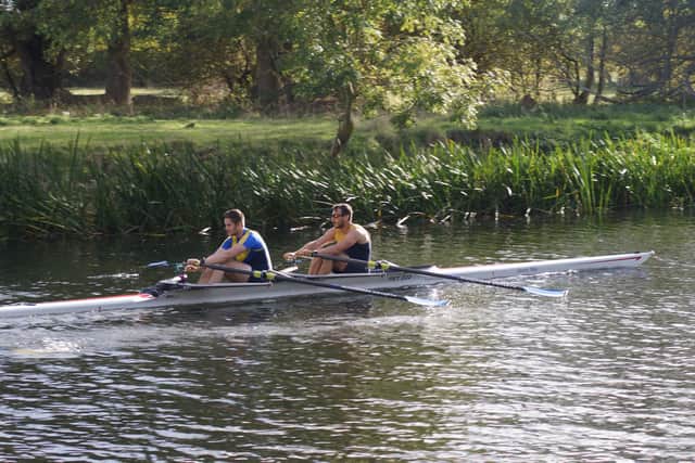 Joshua Seagrave and Chris Elder in action at the Huntingdon Head.