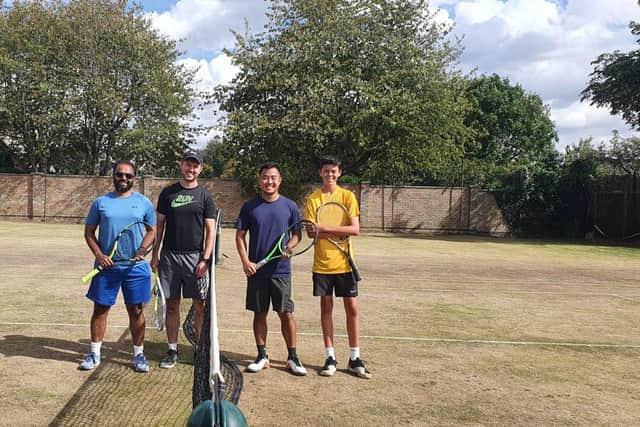 Castor men's doubles finalists, Mo Malkera, Marcus Cowles, Ethan Lee and Paul Young.