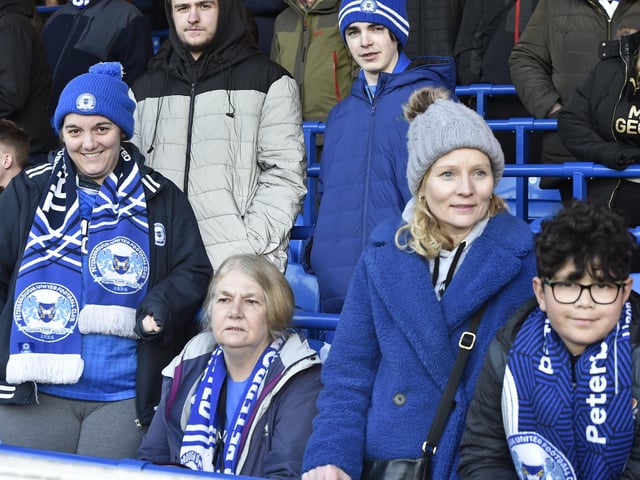 Peterborough United fans enjoy the 5-2 win over Plymouth Argyle.