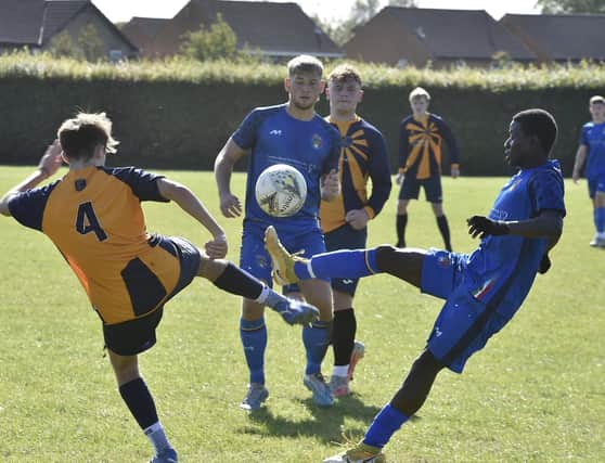 ICA Sports U18s (blue) in action earlier this season.
