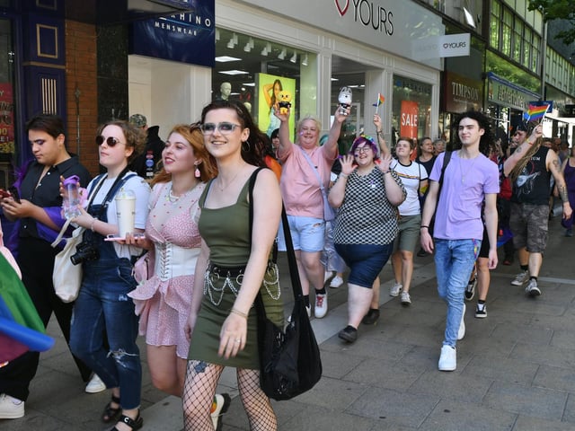 A parade was first held through the city centre.