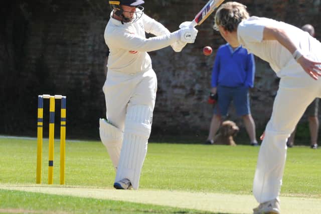 Jordan Temple batting for Bourne against Market Deeping. Photo Chris Lowndes.
