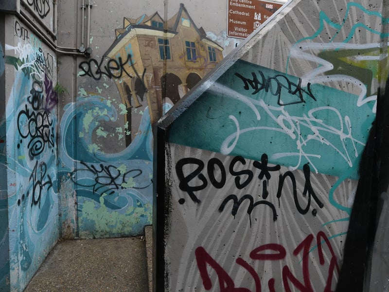 More ruined artwork, this time at the Cowgate underpass.