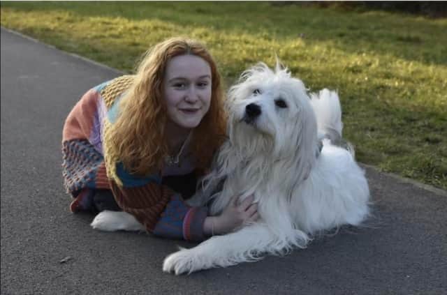 Gracie Henwood and her Crufts dog, Elton.