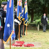 Major Elizabeth Kelderman lays a wreath on behalf of the Australian Army