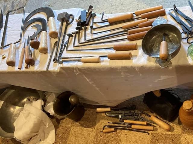 A Barber Surgeon's equipment