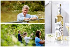Pev Manners, founder of Belvoir Farms, top, has launched the company's annual elderflower harvest in Peterborough a fortnight early because of poor weather. The elderflowers are the key ingredient in the its signature Elderflower Cordial