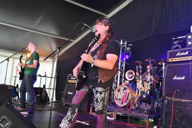The Beguiled band at the Nene Valley Rock Festival