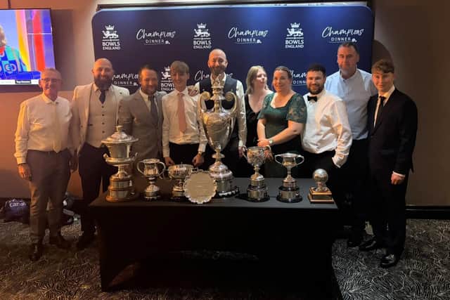Hunts winners at the Bowls England Champions dinner.
