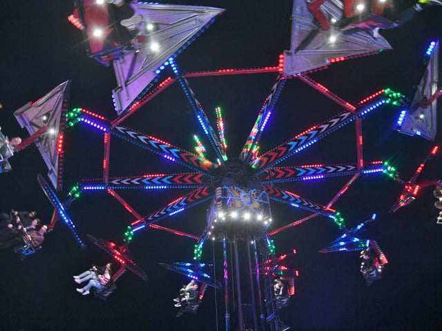 Some of the rides at the fair