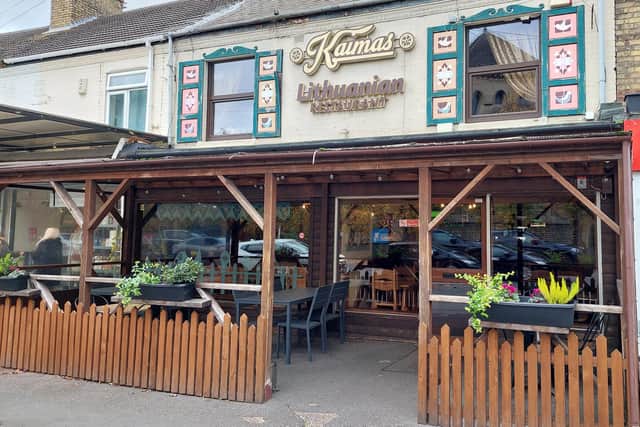 Brad Barnes dines at Kaimas in Lincoln Road, Peterborough