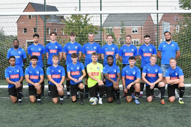 Hampton FC before their Challenge Cup defeat at the hands of Farcet. Photo: David Lowndes.