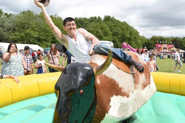 Bretfest 2022 will take place on May 21-22 this year. Guy Andrews on the bucking bronco